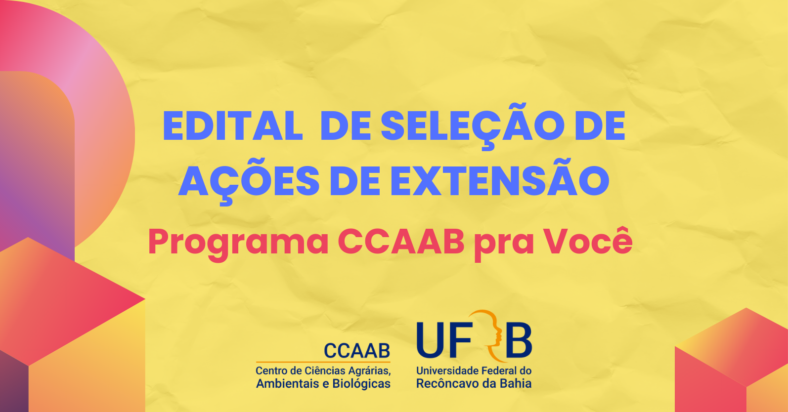 Edital CCAAB Nº 02/2024 - CCAAB Pra Você -  Resultado Final