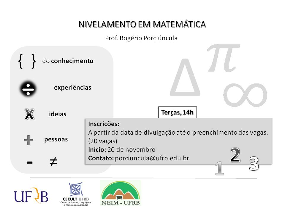 Cartaz Nivelamento Matemática