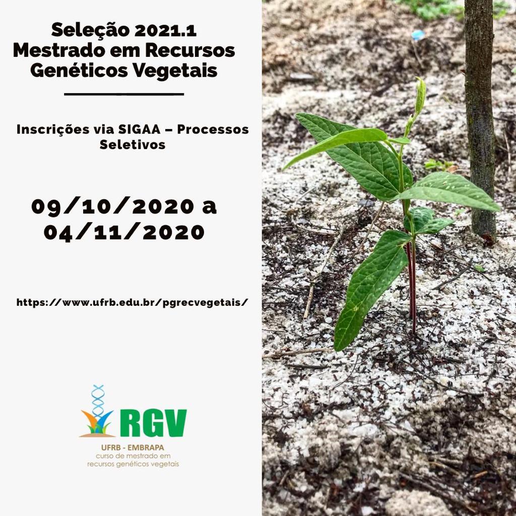 Programa De P S Gradua O Em Recursos Gen Ticos Vegetais Ufrb