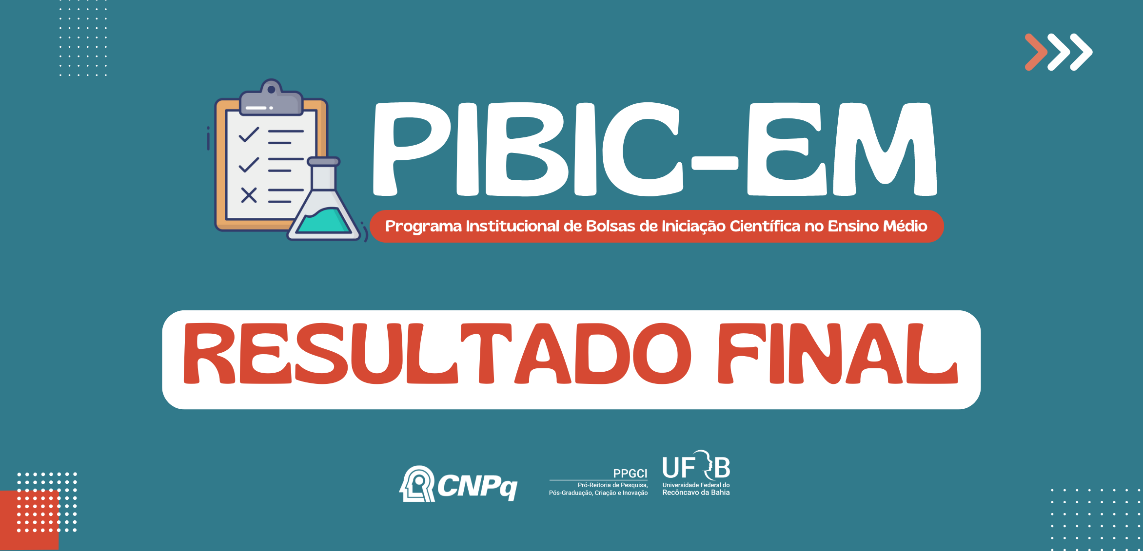 Resultado FINAL - Edital 04/2024 – Iniciação Científica no Ensino Médio (PIBIC EM)