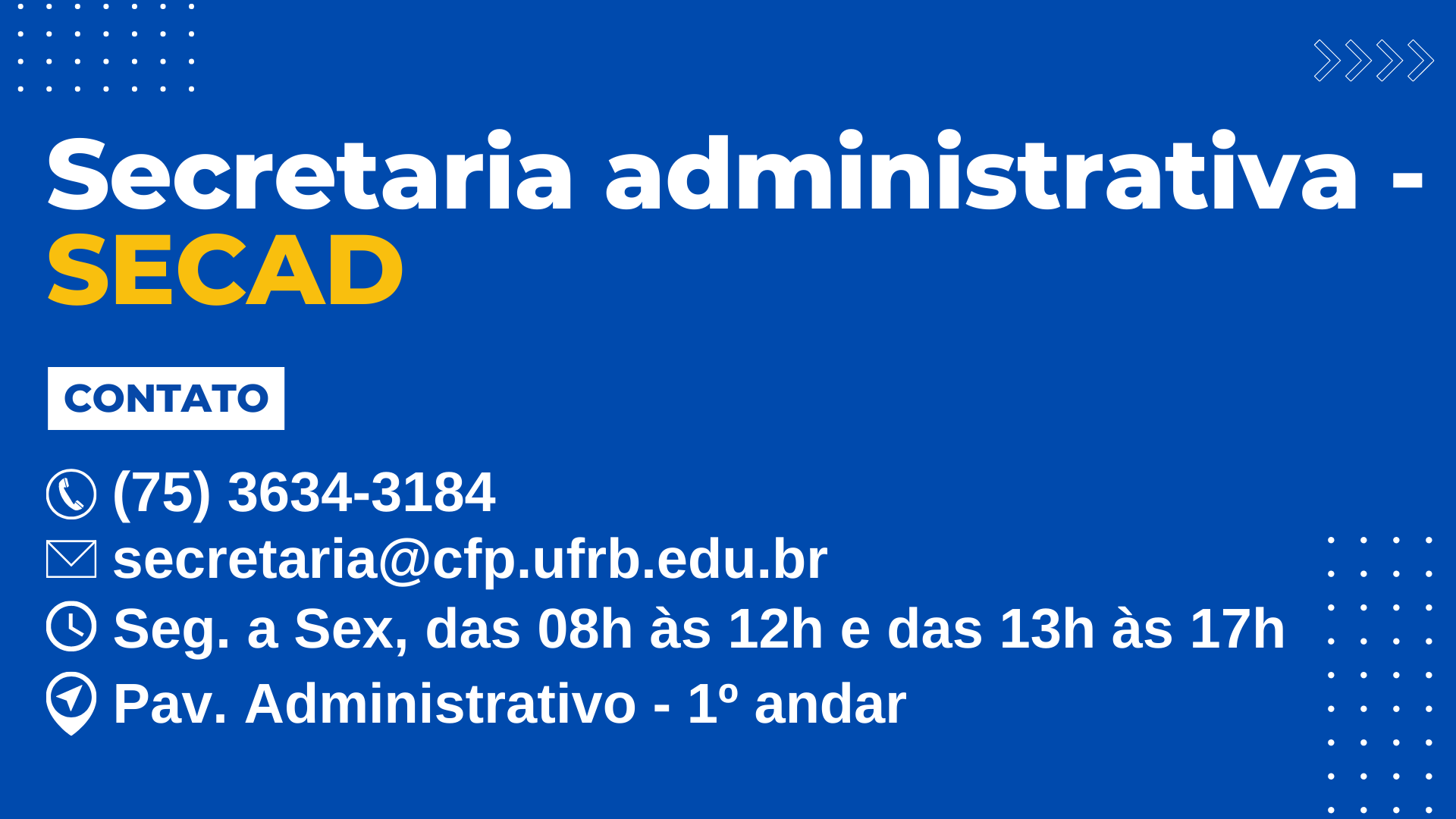 Secretaria administrativa - SECAD