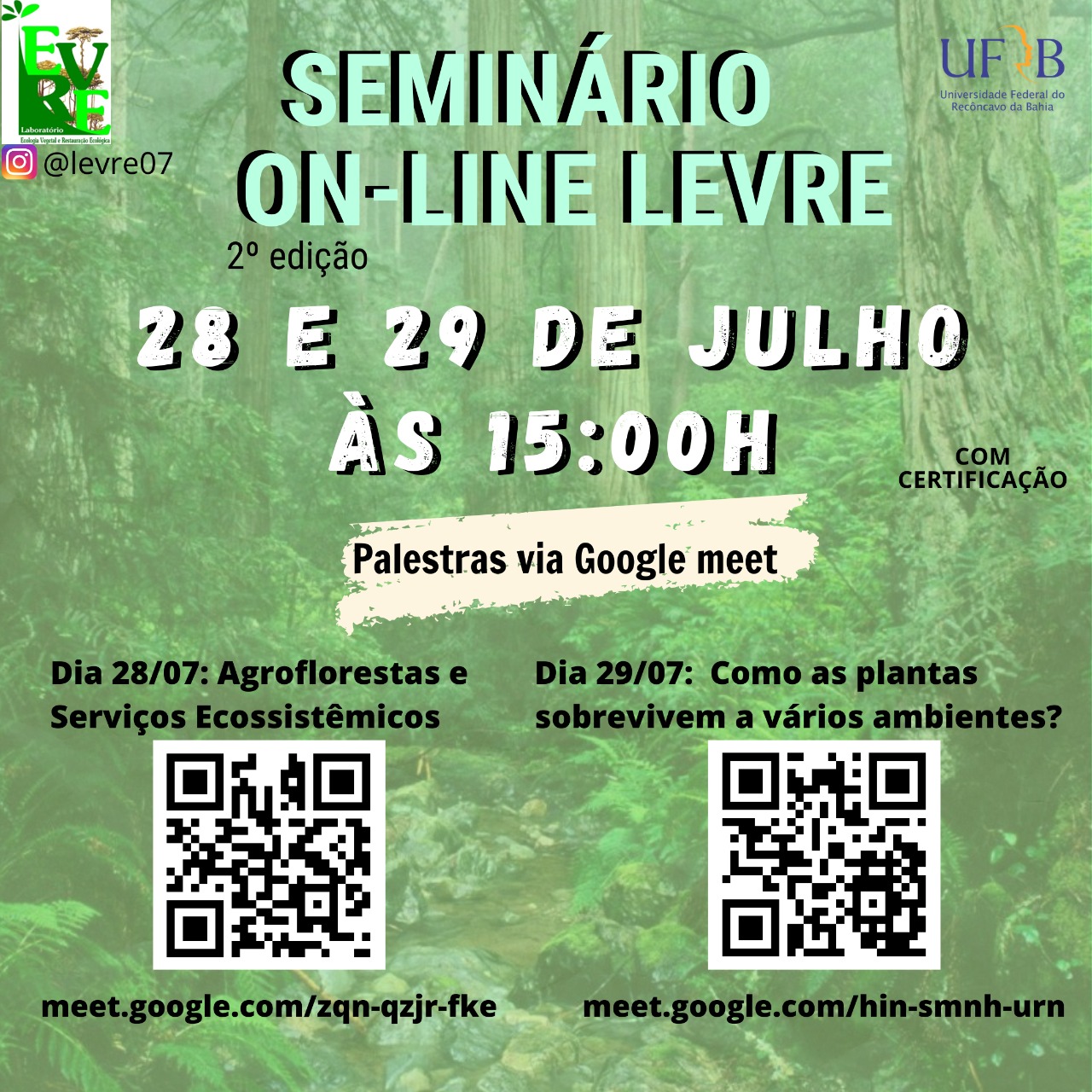 II Seminário on-line do LEVRE