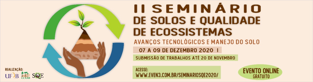 II Seminário em Solos e Qualidade de Ecossistemas.