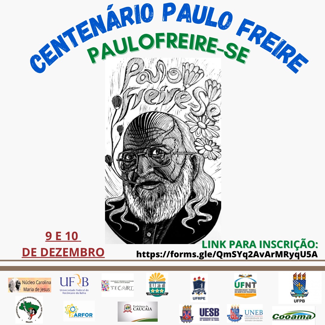 Centenário Paulo Freire: Paulofreire-se (09/12 a 10/12)