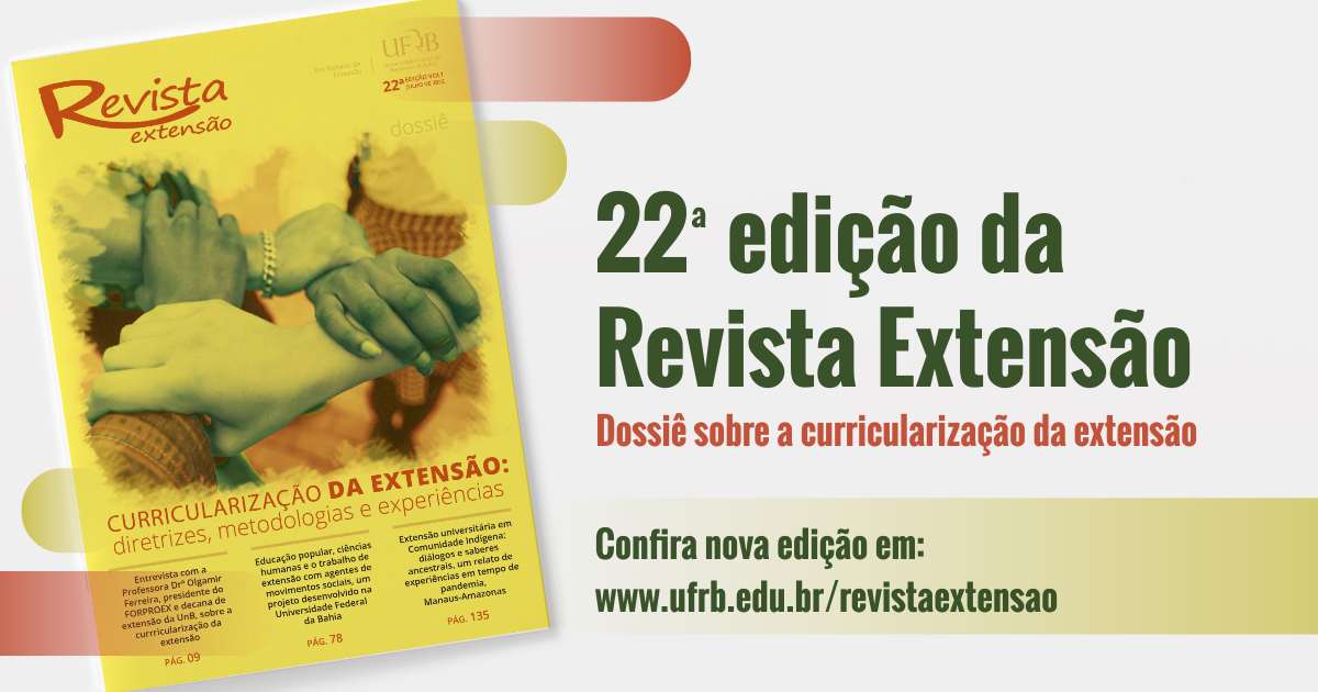 Revista Extensão da UFRB pauta a curricularização da extensão nas universidades