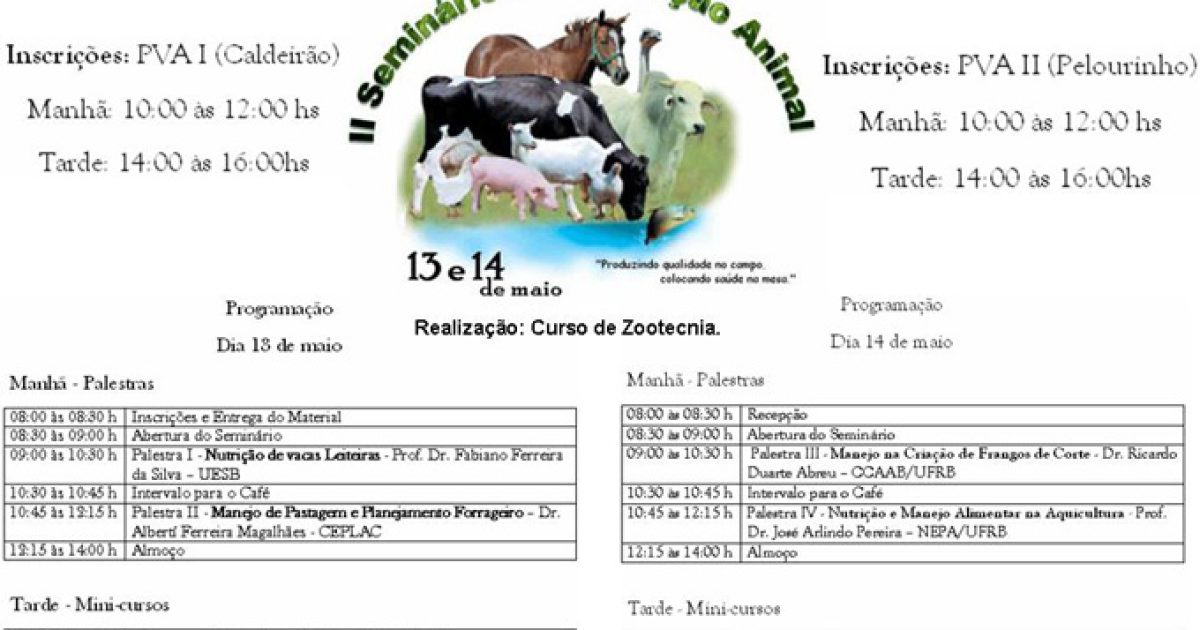 II Seminário de Produção Animal