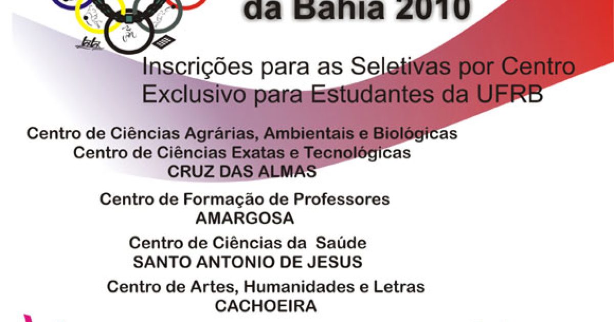 Inscrições prorrogadas para os Jogos Universitários do Recôncavo