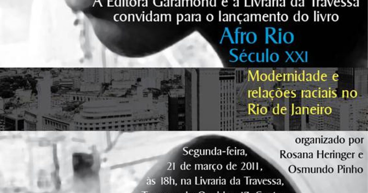 Professor da UFRB lança livro “Afro Rio Século XXI: Modernidade e Relações Raciais no Rio de Janeiro”