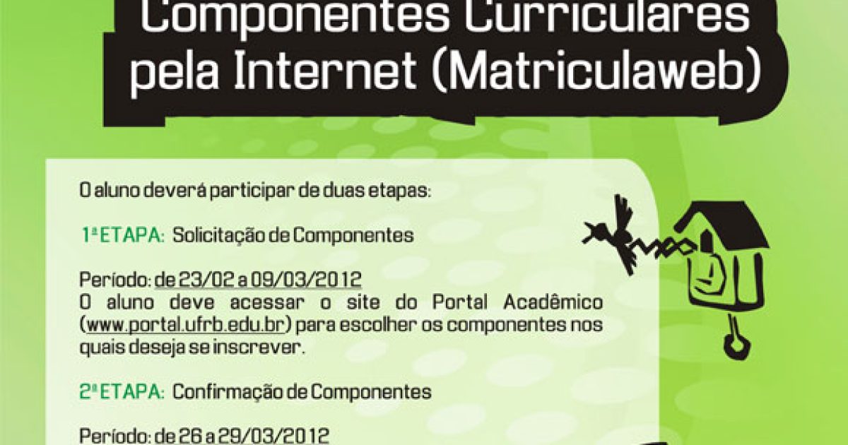 Estudantes devem ficar atentos aos prazos para inscrição em componentes curriculares