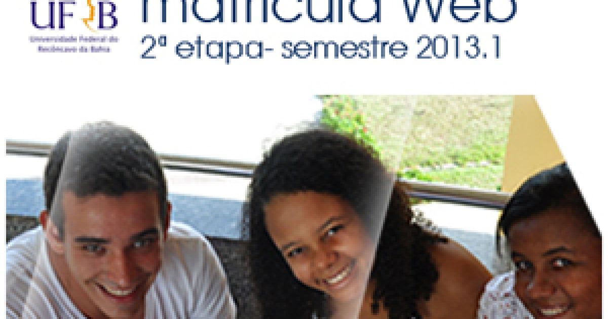 Começa segunda etapa da matrícula web para discentes do CAHL e CFP