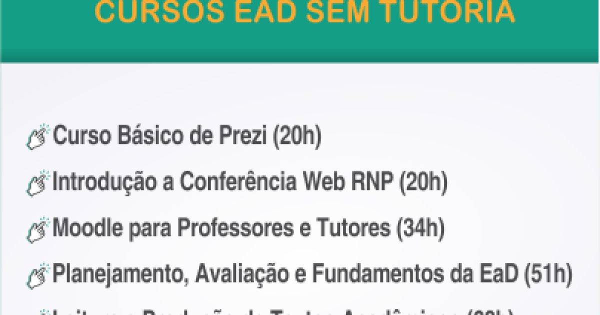 SEAD oferta cinco cursos de Educação Continuada EAD sem tutoria
