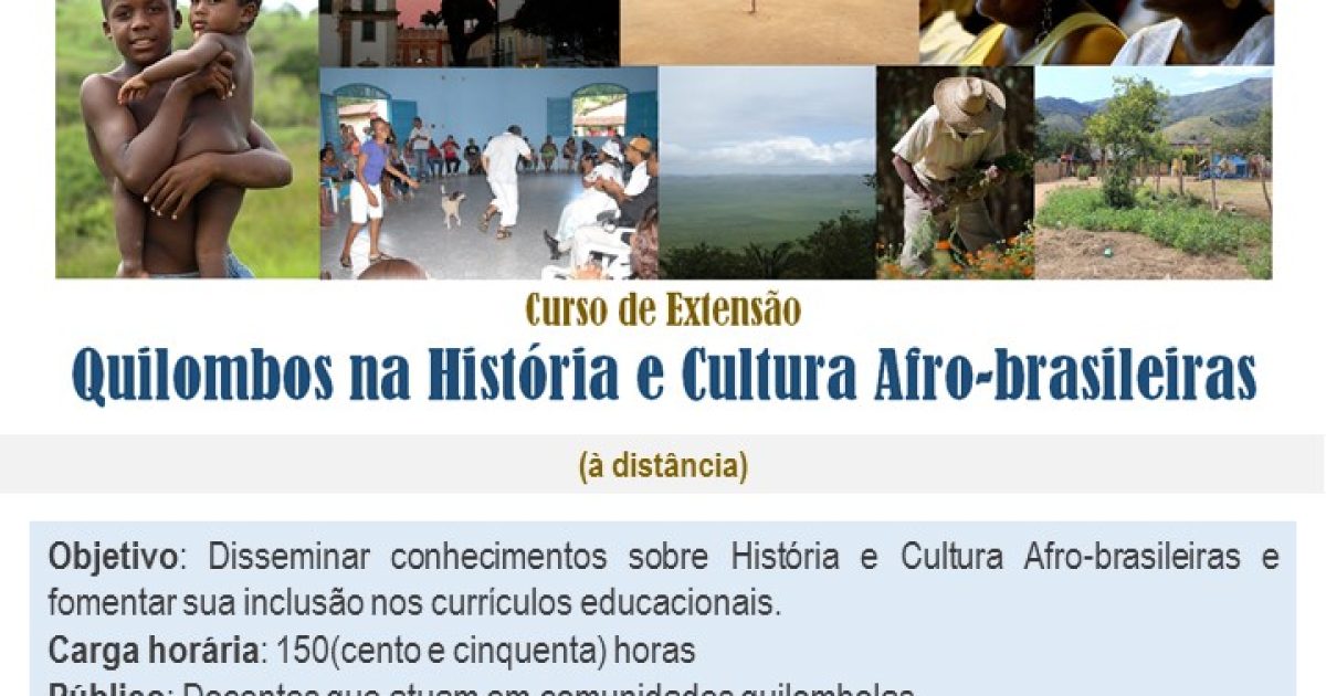 Curso EAD Quilombos na História e Cultura Afro-brasileiras é ofertado na UFRB