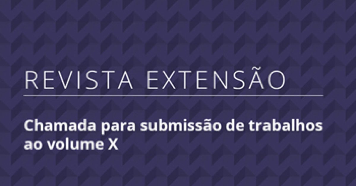 Revista Extensão divulga chamada para submissão de trabalhos