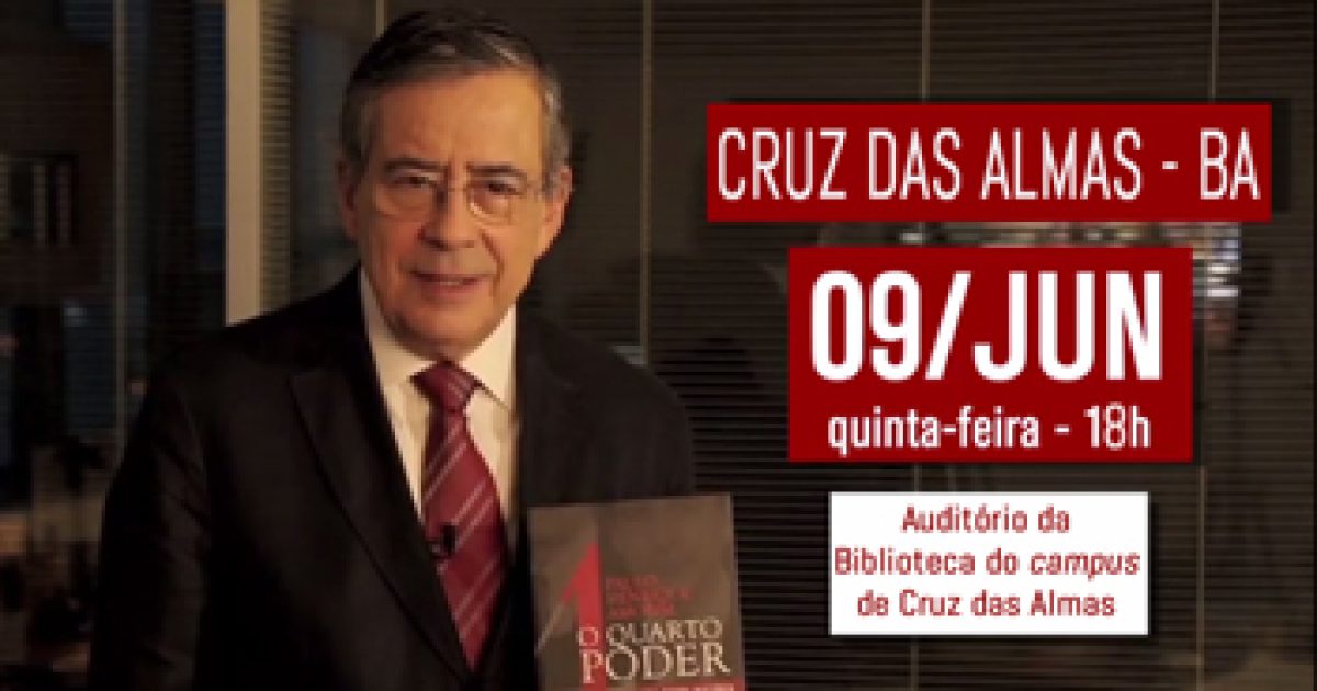 Ciclo de debates sobre democracia na UFRB recebe Paulo Henrique Amorim