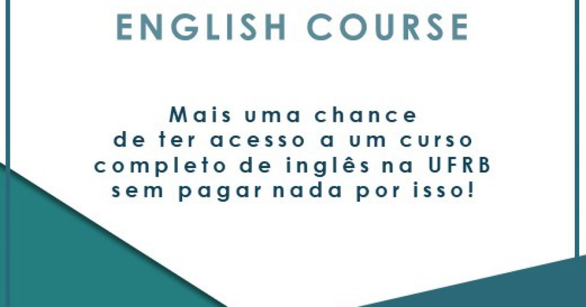 IsF divulga inscrições para Curso de Inglês Complementar na UFRB