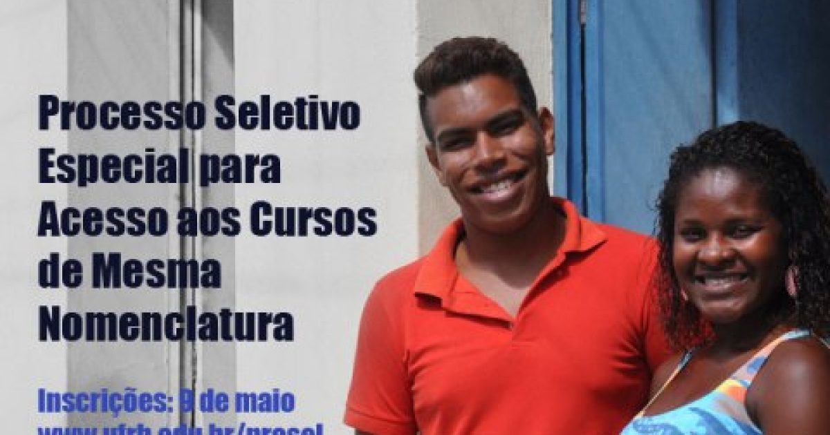 UFRB divulga Processo Seletivo Especial para Acesso aos Cursos de Mesma Nomenclatura