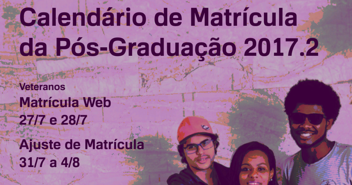 UFRB divulga calendário de matrícula para alunos da Pós-Graduação 2017.2