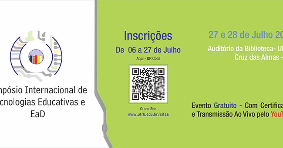Simpósio em Tecnologias Educativas e EaD será realizado nos dias 27 e 28 de Julho
