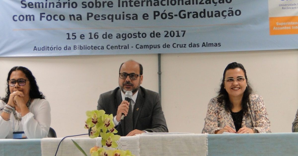 Seminário na UFRB debate internacionalização com foco na pesquisa e pós-graduação