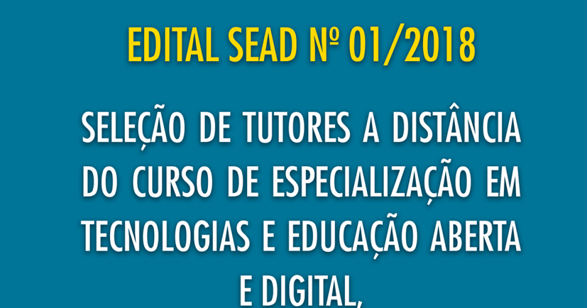 UFRB abre seleção para tutores do curso de Tecnologias e Educação Aberta e Digital
