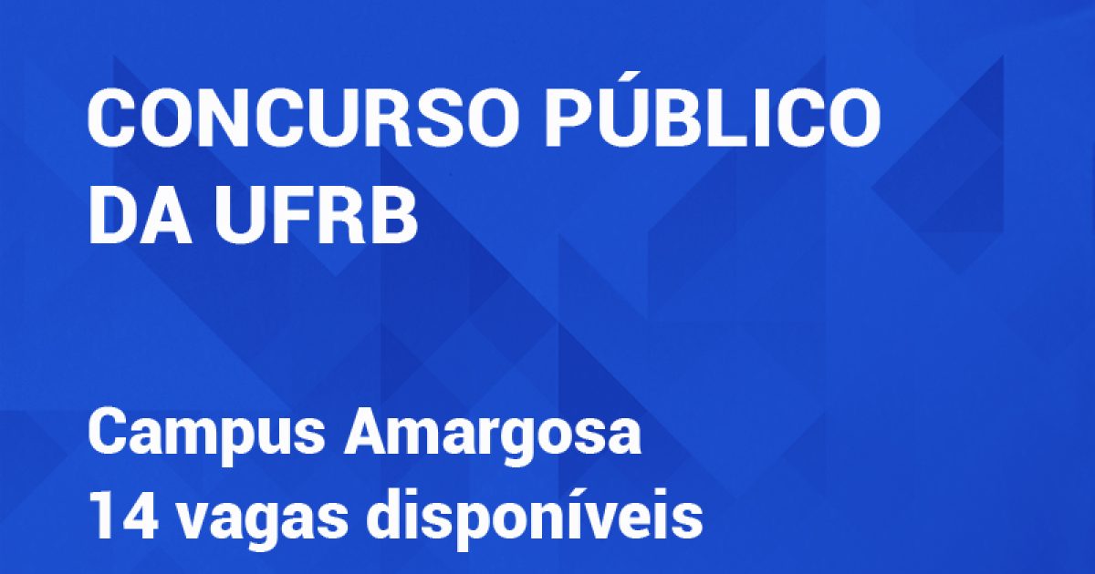 UFRB abre 14 vagas em concurso público para Centro de Formação de Professores