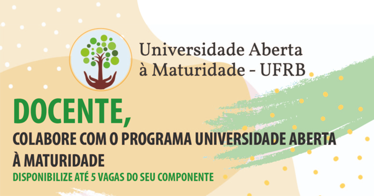Professores podem ofertar disciplinas na Universidade Aberta à Maturidade