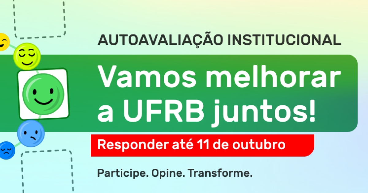 Autoavaliação Institucional da UFRB acontece até dia 11 de outubro