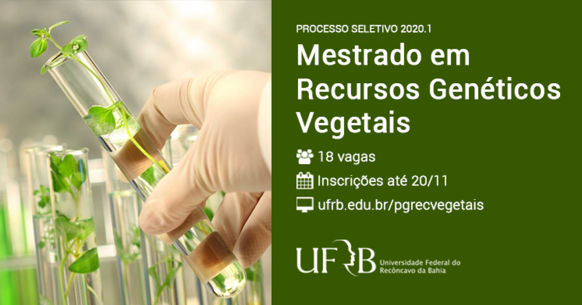 UFRB seleciona alunos para mestrado em Recursos Genéticos Vegetais