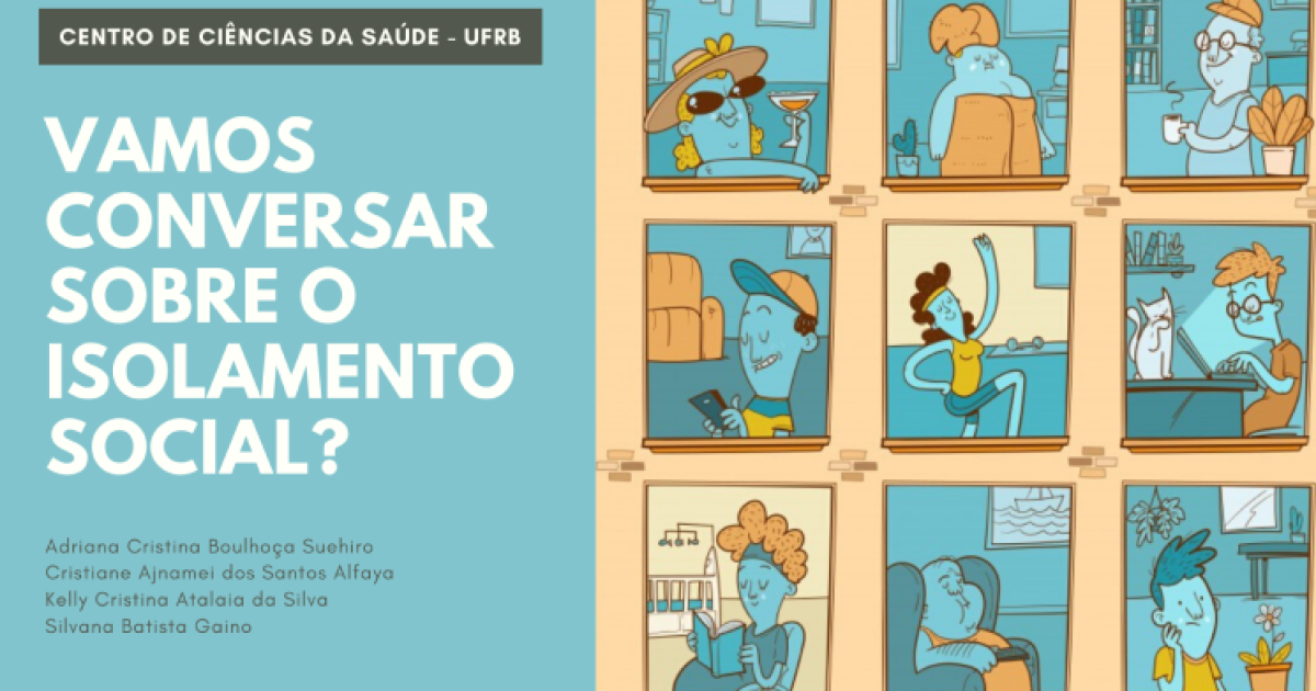 Professoras da UFRB criam cartilha com recomendações sobre o isolamento social