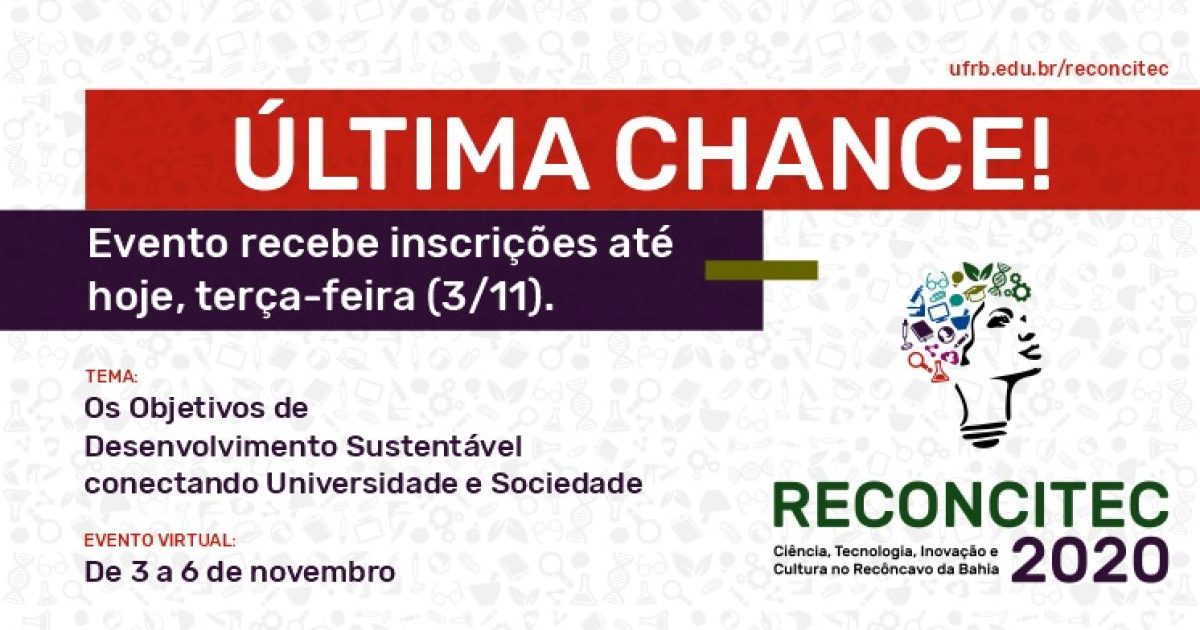 Reconcitec 2020 recebe novas inscrições nesta terça-feira (3), primeiro dia do evento