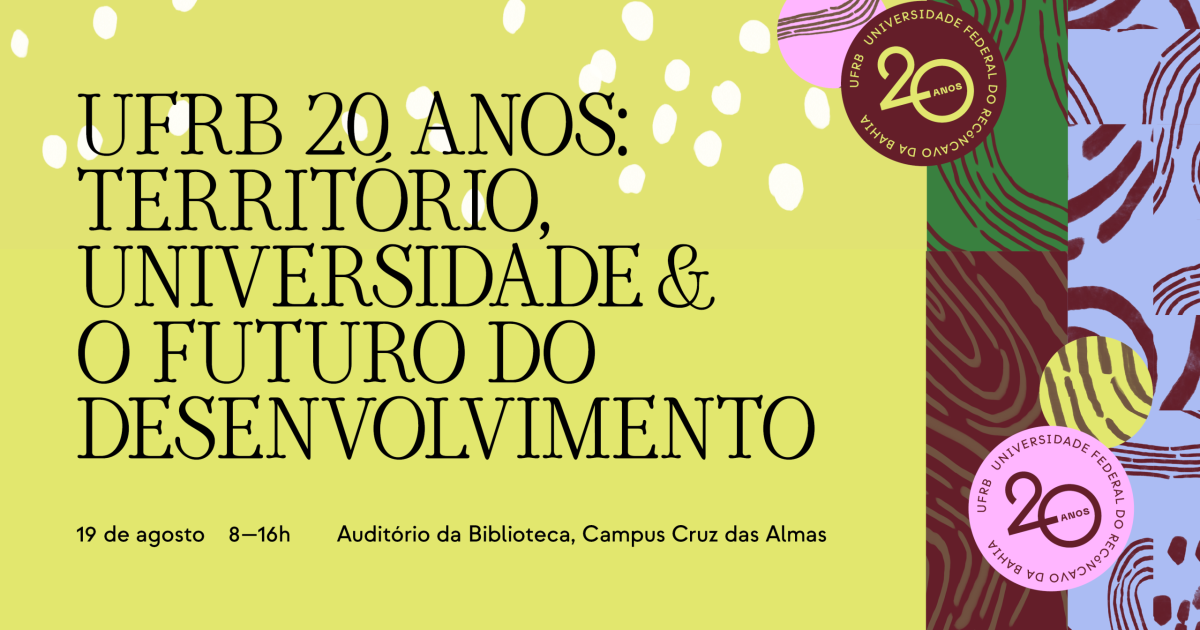 Seminário debate futuro do desenvolvimento da UFRB no Recôncavo em 19 de agosto