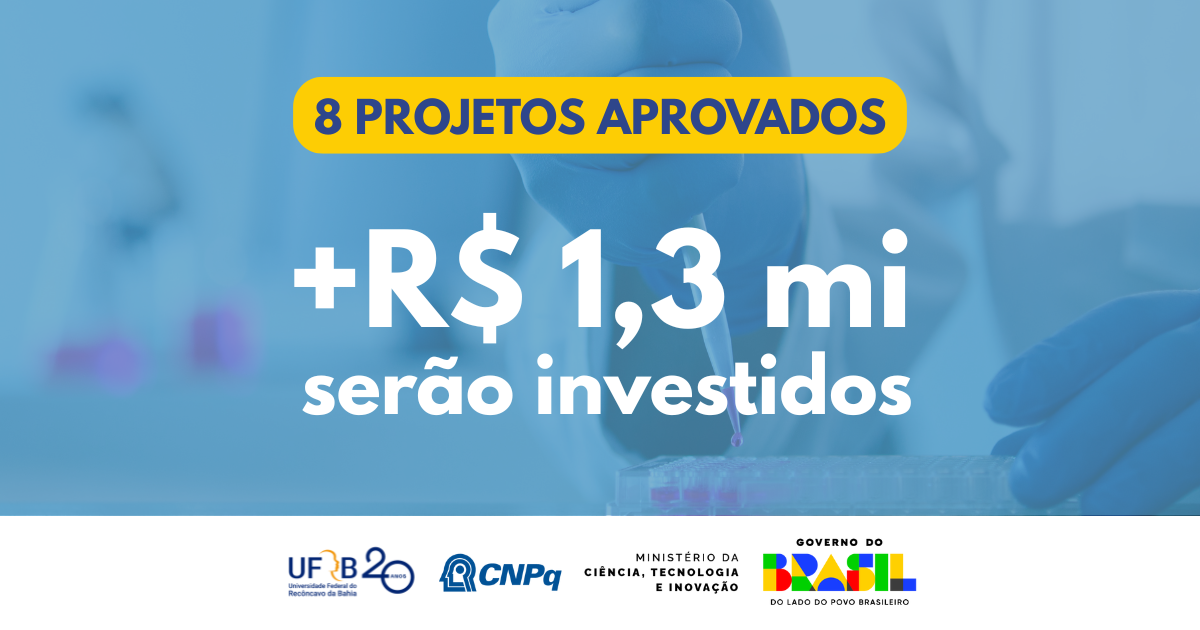 UFRB conquista mais de R$ 1,3 milhão em fomento do CNPq para oito projetos de pesquisa