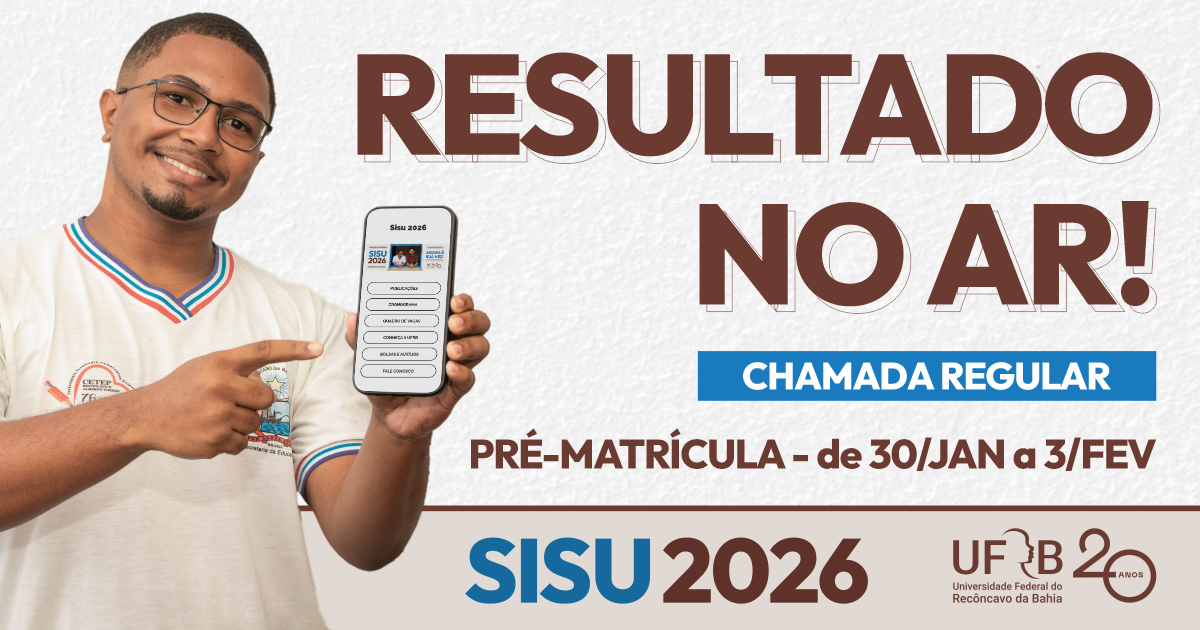 MEC divulga resultado do Sisu 2026; aprovados(as) para UFRB devem fazer pré-matrícula até 3 de fevereiro