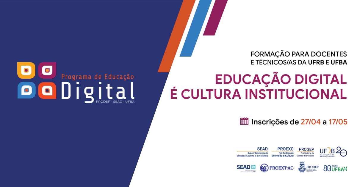 UFRB e UFBA abrem inscrições para programa de formação em educação digital 