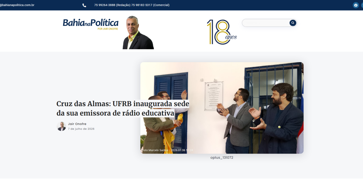 Cruz das Almas: UFRB inaugurada sede da sua emissora de rádio educativa