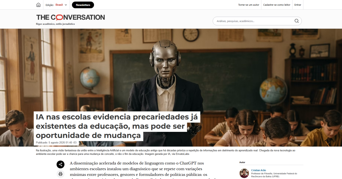IA nas escolas evidencia precariedades já existentes da educação, mas pode ser oportunidade de mudança
