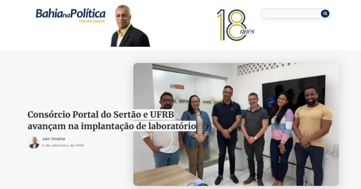 Consórcio Portal do Sertão e UFRB avançam na implantação de laboratório