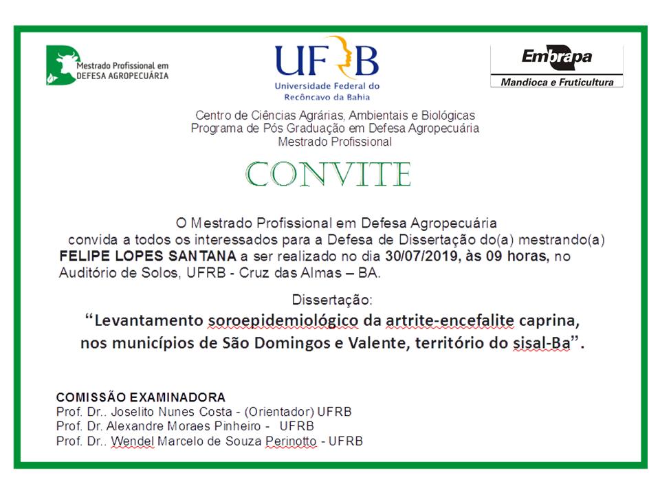 Convite Defesa Felipe