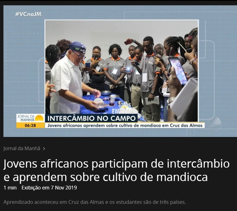 globoplay jovens africanos embrapa