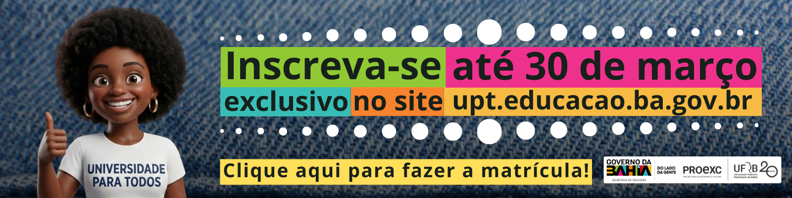 Clique aqui para se matrícular!